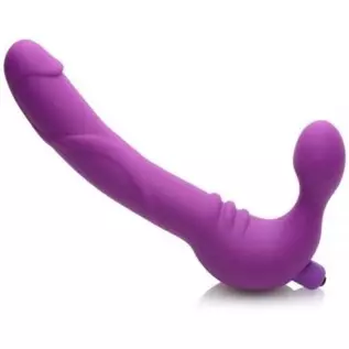 [WALLER PAA] Vibrating Double Penetration Strapless Silicone Strap On Dildo