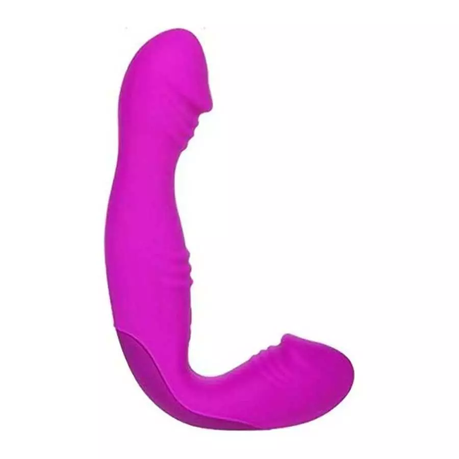[WALLER PAA] 30 Speed Rechargeable Vibrating Strapless Strap-on Double Ended Dildo Dong