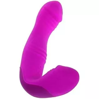 [WALLER PAA] 30 Speed Rechargeable Vibrating Strapless Strap-on Double Ended Dildo Dong