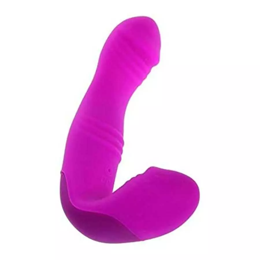 [WALLER PAA] 30 Speed Rechargeable Vibrating Strapless Strap-on Double Ended Dildo Dong