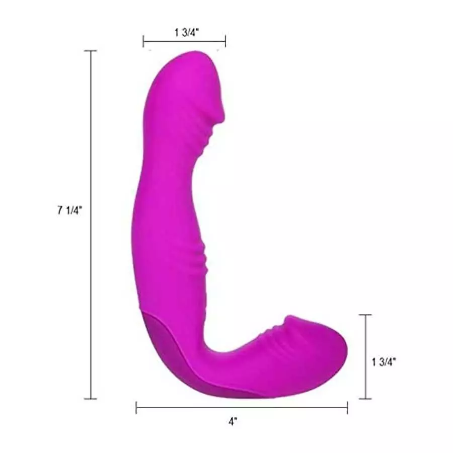 [WALLER PAA] 30 Speed Rechargeable Vibrating Strapless Strap-on Double Ended Dildo Dong