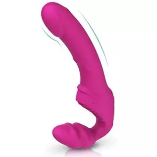 Vibrating Strapless Strap on Dildo Vibrator