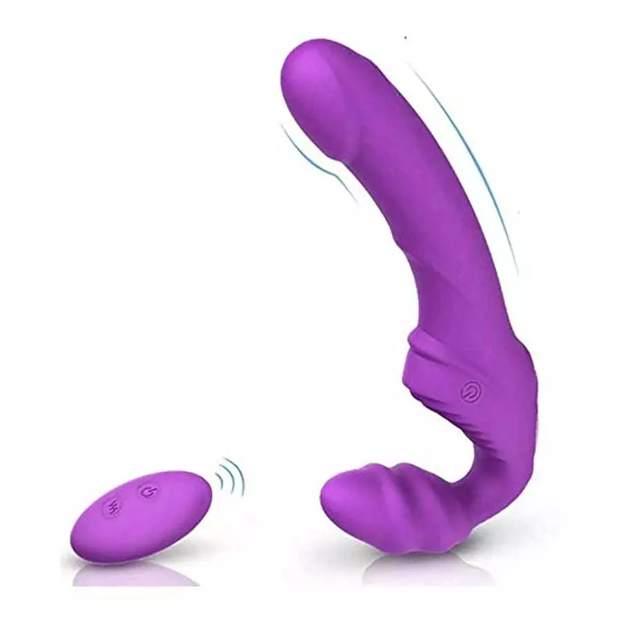 Relaxation Tools 10 Frequency Vibrating Strap On Dildo