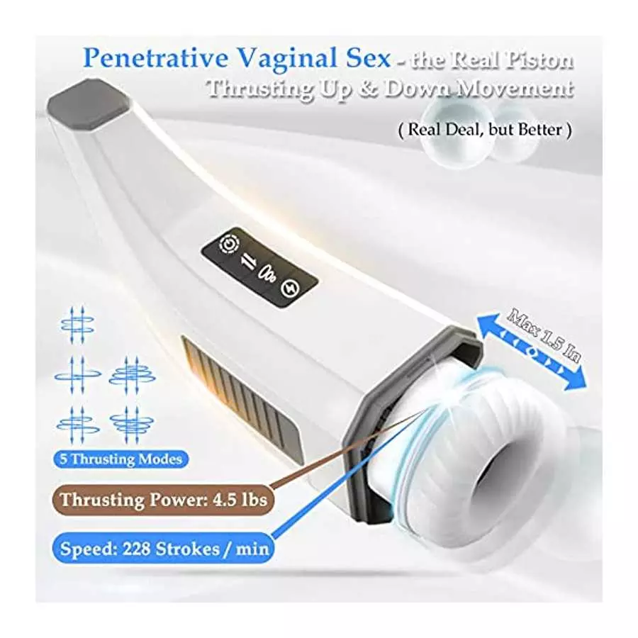 3 in 1 Thrusting Sucking Vibrating Automatic Male Masturbators, Adult Sex Toys for Men's Sex Pleasure, Tanshunly Hands Free Male