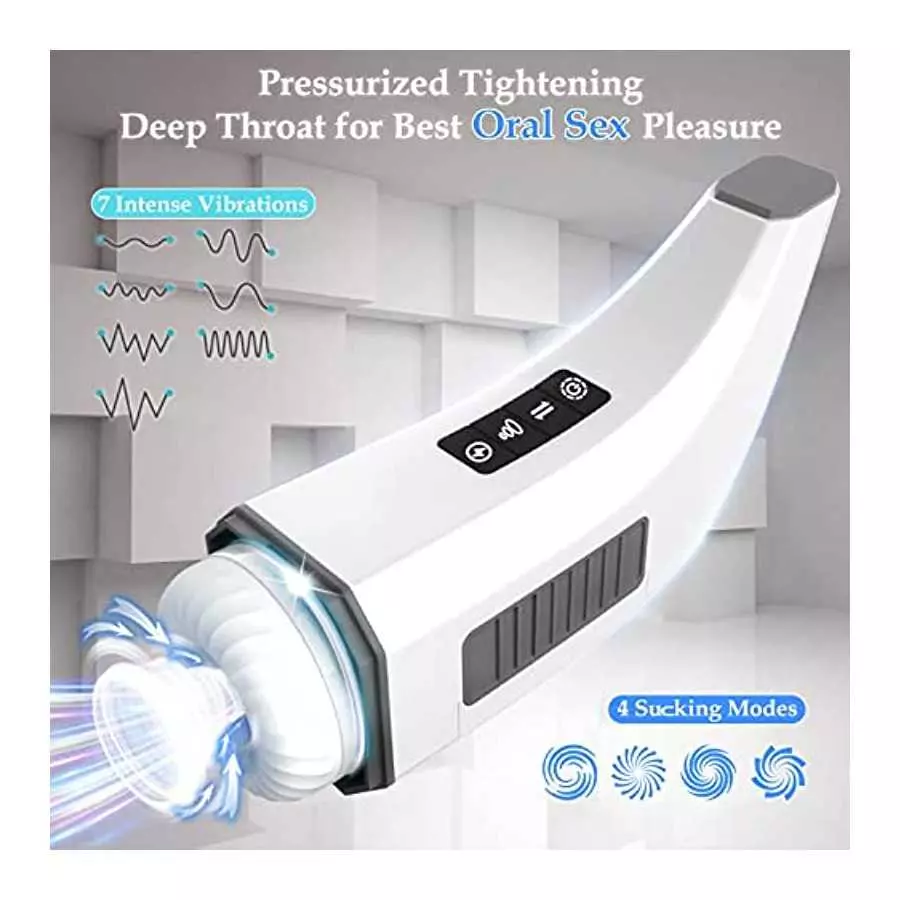 3 in 1 Thrusting Sucking Vibrating Automatic Male Masturbators, Adult Sex Toys for Men's Sex Pleasure, Tanshunly Hands Free Male