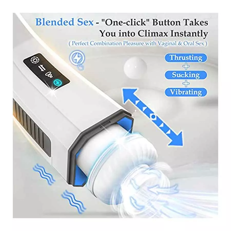 3 in 1 Thrusting Sucking Vibrating Automatic Male Masturbators, Adult Sex Toys for Men's Sex Pleasure, Tanshunly Hands Free Male