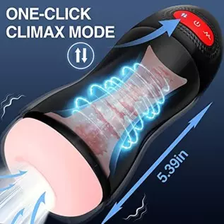 Automatic Male Masturbator, Sucking Male Masturbators Cup with 9 Suction & 10 Vibrating & Heating Mens Male Sex Toys, Hands Free