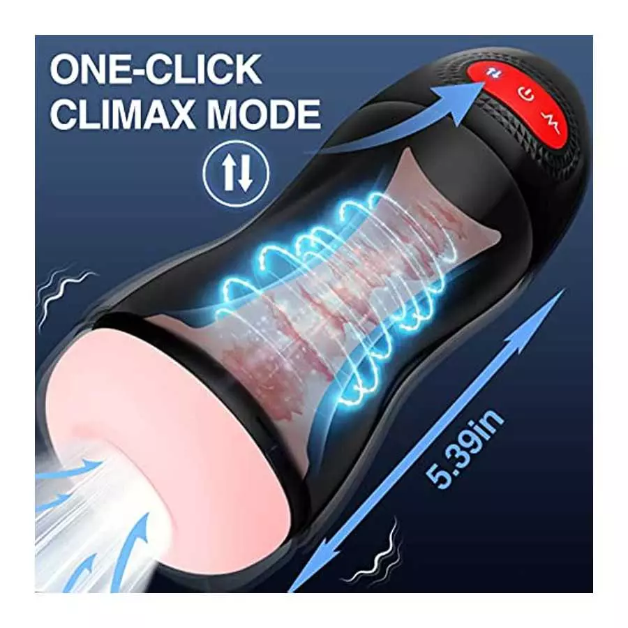 Automatic Male Masturbator, Sucking Male Masturbators Cup with 9 Suction & 10 Vibrating & Heating Mens Male Sex Toys, Hands Free