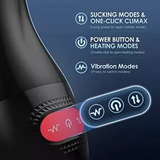 Automatic Male Masturbator, Sucking Male Masturbators Cup with 9 Suction & 10 Vibrating & Heating Mens Male Sex Toys, Hands Free