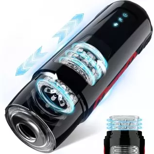 Automatic Male Masturbator, Penis Stroker with 7 Thrusting & Roating Modes, Electric Pocket Pussy for Men Waterproof, Sex Toys f