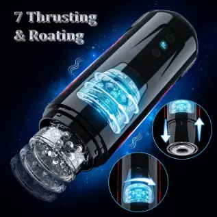Automatic Male Masturbator, Penis Stroker with 7 Thrusting & Roating Modes, Electric Pocket Pussy for Men Waterproof, Sex Toys f Automatic Male Masturbator, Penis Stroker with 7 Thrusting & Roating Modes, Electric Pocket Pussy for Men Waterproof, Sex Toys f