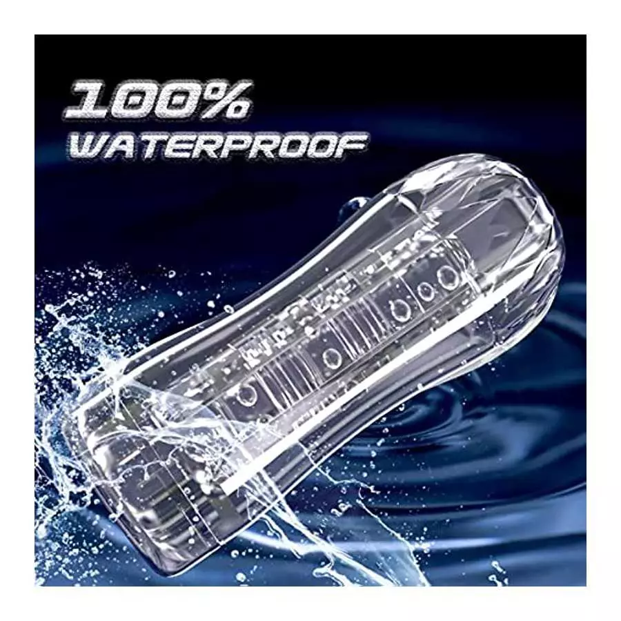 Manual Sucking Extrusion Male Masturbators, Portable Transparent Pocket Pussy Stroker with Vagina Textured Blowjob Sex Toys Peni