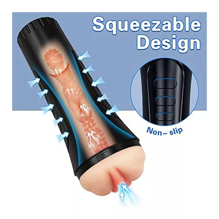 Male Masturbators Sex Toys for Men with 7.5 Inches Masturbator Deepth Adult Toys Pocket Pussy (L)