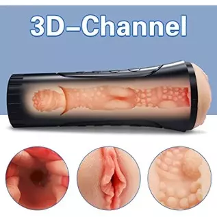 Male Masturbators Sex Toys for Men with 7.5 Inches Masturbator Deepth Adult Toys Pocket Pussy (L)