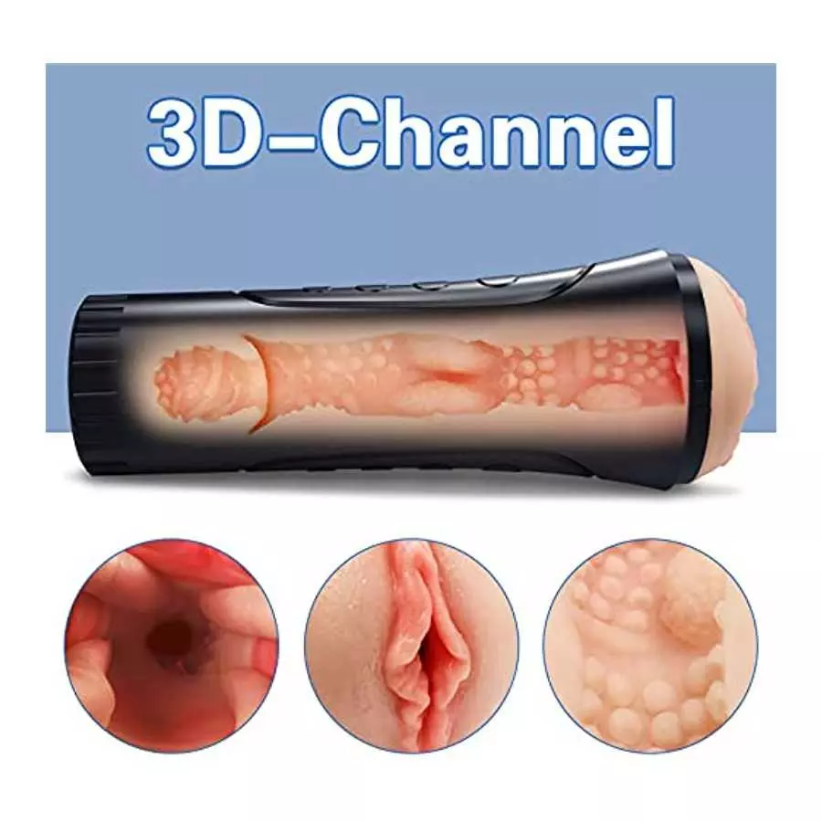 Male Masturbators Sex Toys for Men with 7.5 Inches Masturbator Deepth Adult Toys Pocket Pussy (L)