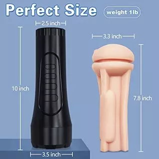Male Masturbators Sex Toys for Men with 7.5 Inches Masturbator Deepth Adult Toys Pocket Pussy (L)