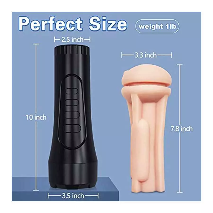 Male Masturbators Sex Toys for Men with 7.5 Inches Masturbator Deepth Adult Toys Pocket Pussy (L)