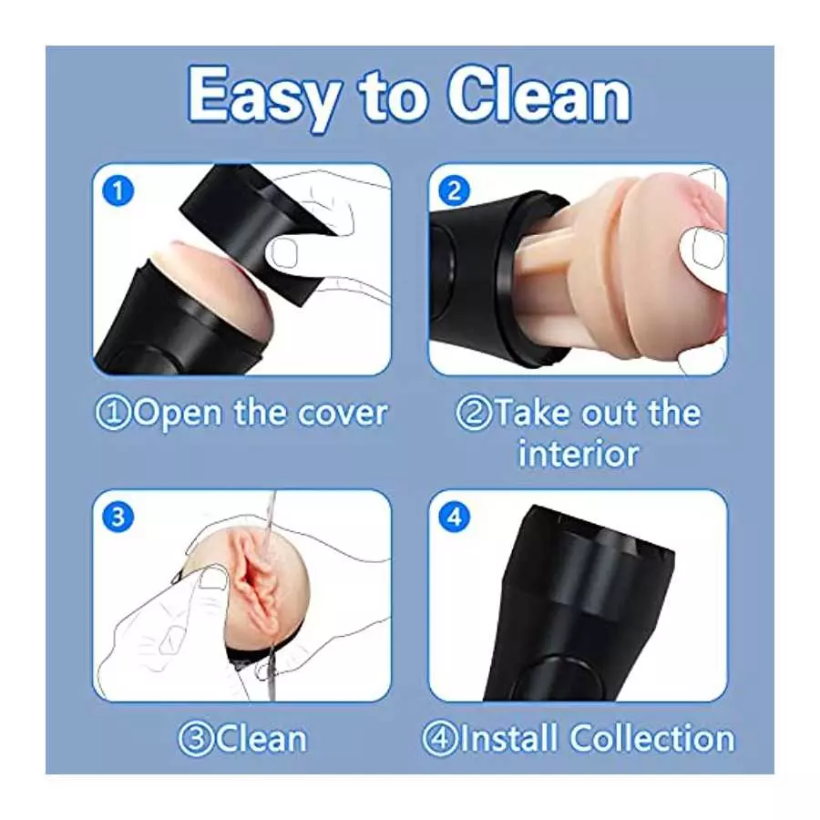 Male Masturbators Sex Toys for Men with 7.5 Inches Masturbator Deepth Adult Toys Pocket Pussy (L)