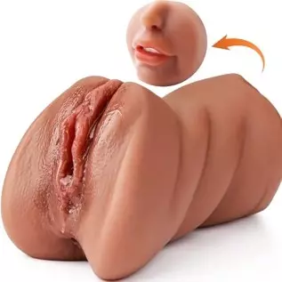 3 in 1 Pocket Pussy Male Masturbators with Lifelike Face, Sex Doll with Realistic Textured Mouth Vagina and Tight Anus, Masturba