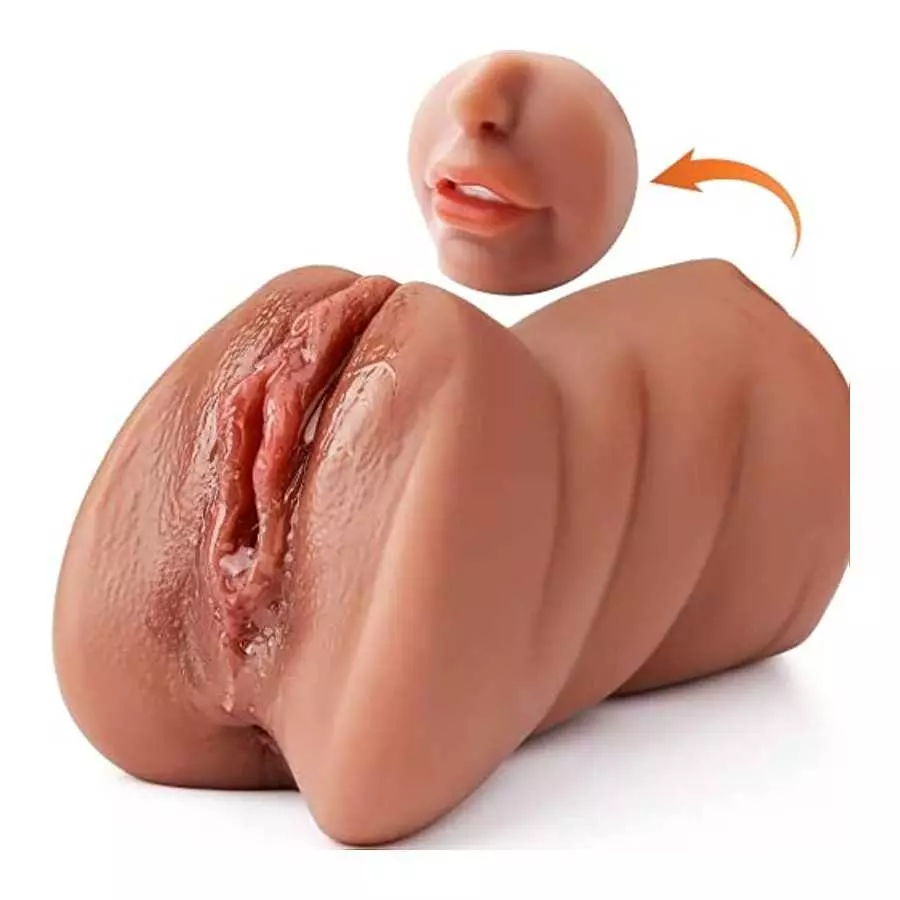 3 in 1 Pocket Pussy Male Masturbators with Lifelike Face, Sex Doll with Realistic Textured Mouth Vagina and Tight Anus, Masturba 3 in 1 Pocket Pussy Male Masturbators with Lifelike Face, Sex Doll with Realistic Textured Mouth Vagina and Tight Anus, Masturba