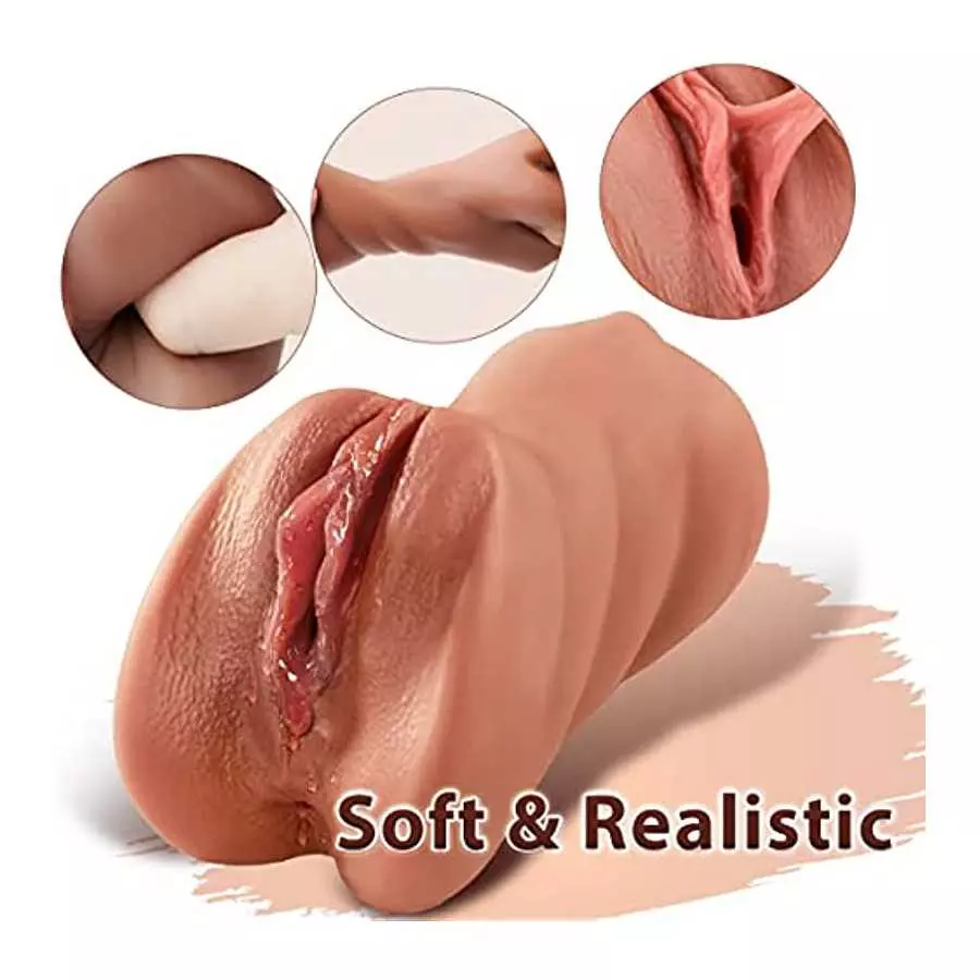 3 in 1 Pocket Pussy Male Masturbators with Lifelike Face, Sex Doll with Realistic Textured Mouth Vagina and Tight Anus, Masturba