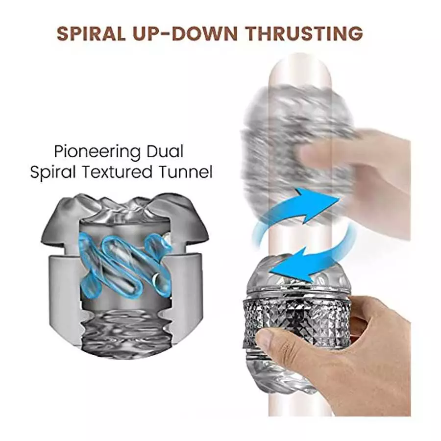 Manual Sucking Male Adult Sex Toys for Men Penis Stroker,Open Ended Male Men's Sex Toy Masturbator Pocket Pussy Sleeve for Men,M