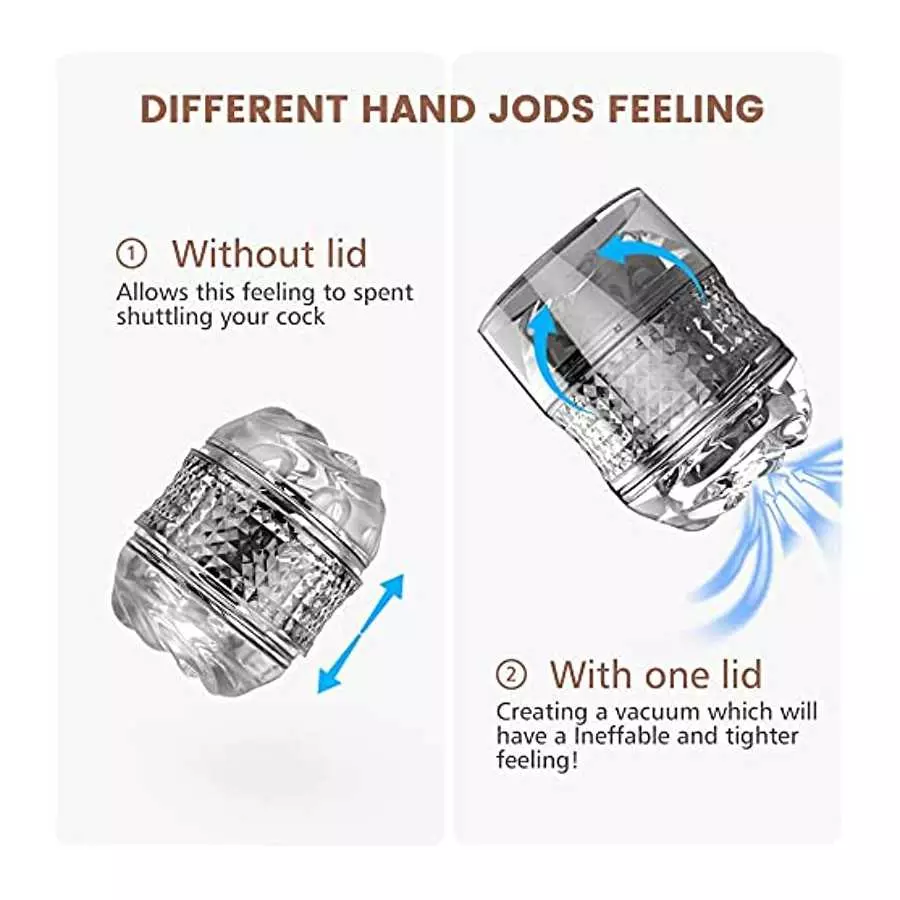 Manual Sucking Male Adult Sex Toys for Men Penis Stroker,Open Ended Male Men's Sex Toy Masturbator Pocket Pussy Sleeve for Men,M