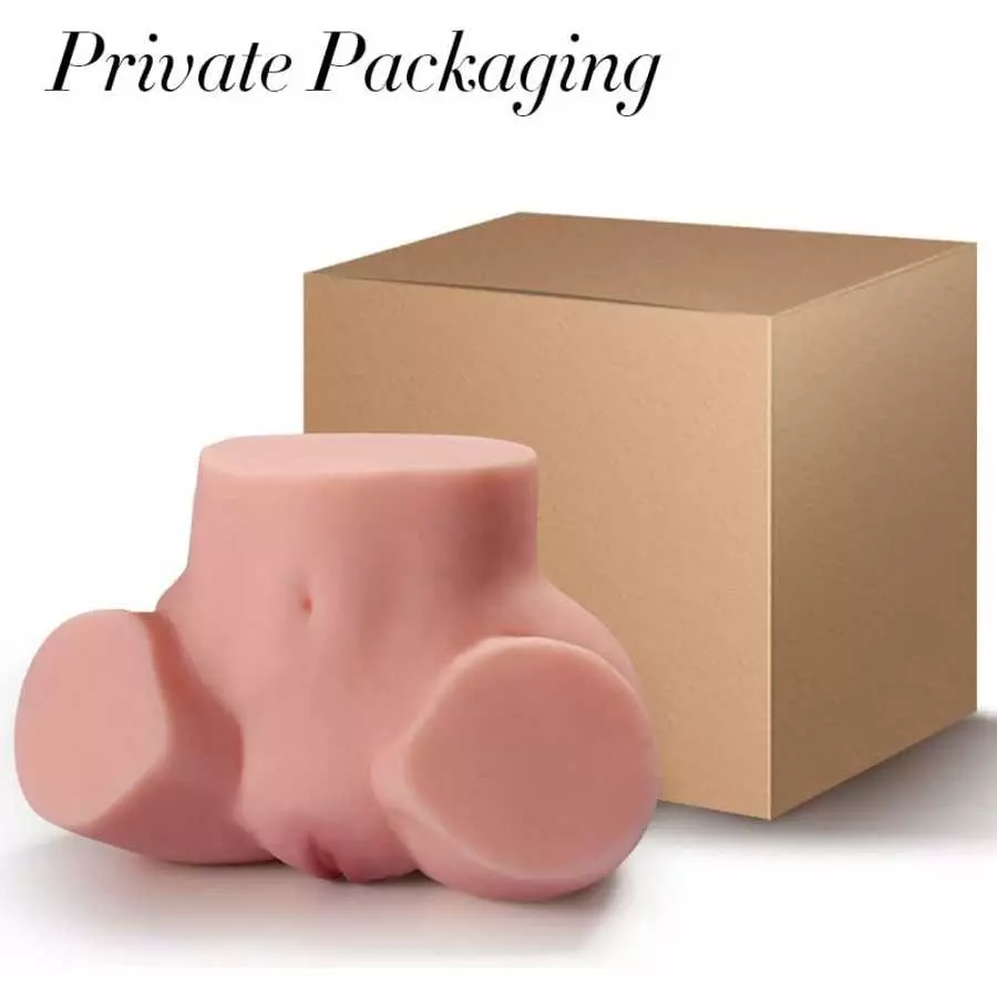 Lifelike Sex Doll Male Masturbator with Sexy Plump Torso Body Pocket Pussy Stroker with Big Butt&Big Boobs，Brown-Skin Realistic