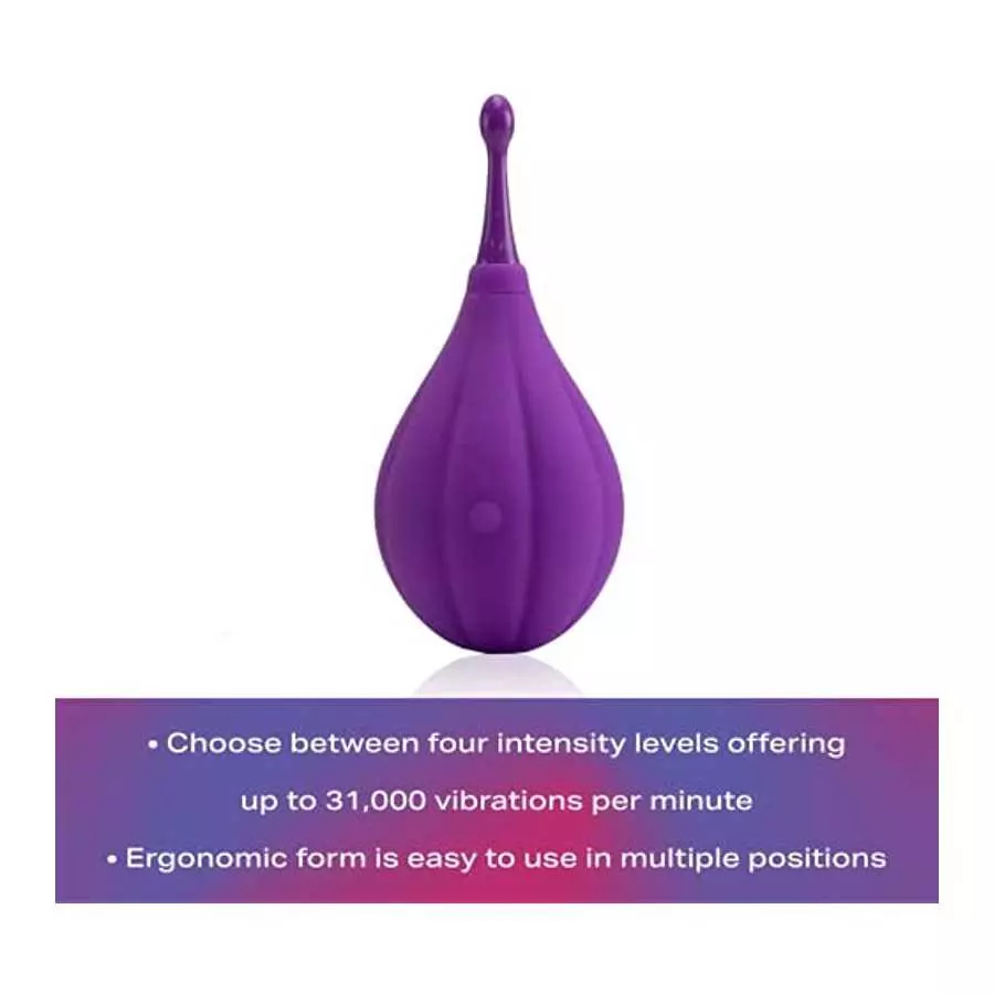 JIMMYJANE Focus Sonic Vibrator - Unique Bulbous Design, 3 Interchangeable Silicone Head Attachments, Customizable Vibration to P