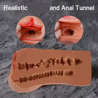 2in1 Male Masturbator Adult Sex Toys for Men Sex Dolls with 3D Realistic Silicone Textured