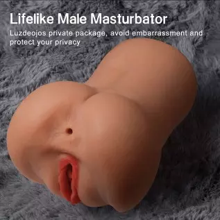 2in1 Male Masturbator Adult Sex Toys for Men Sex Dolls with 3D Realistic Silicone Textured