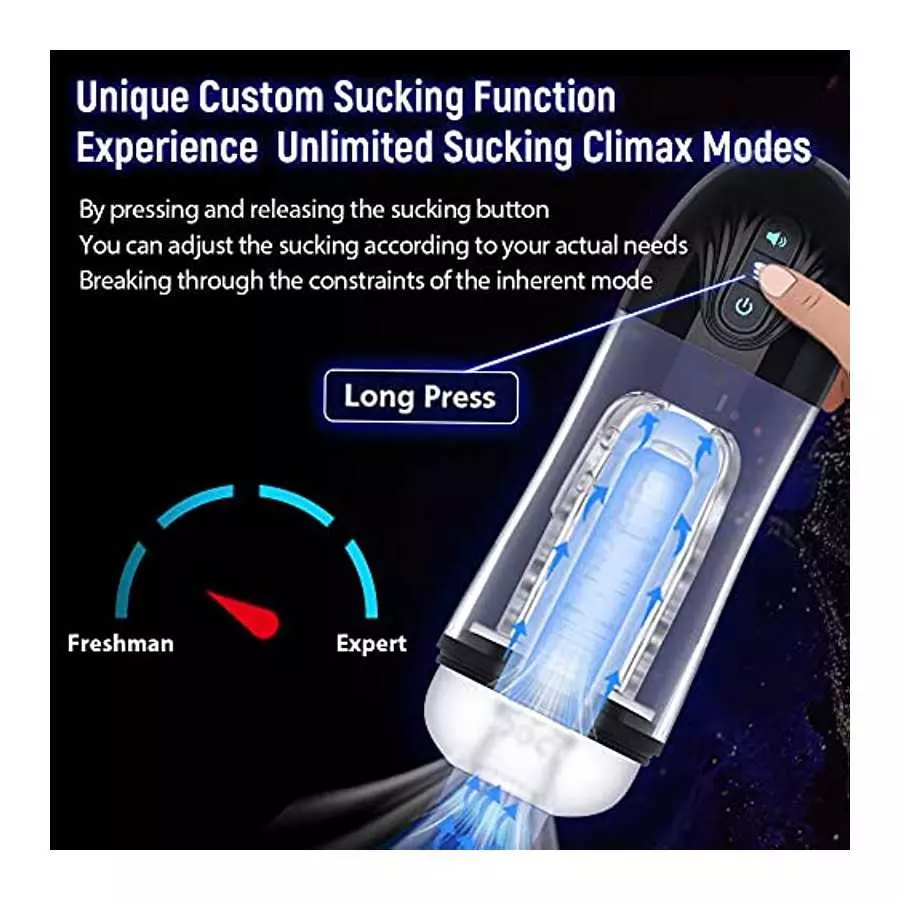 Custom Automatic Sucking Male Masturbators Penis Pump, Adult Sex Toys for Men's Sex Pleasure, Yukzen Vibrating Hands Free Male M