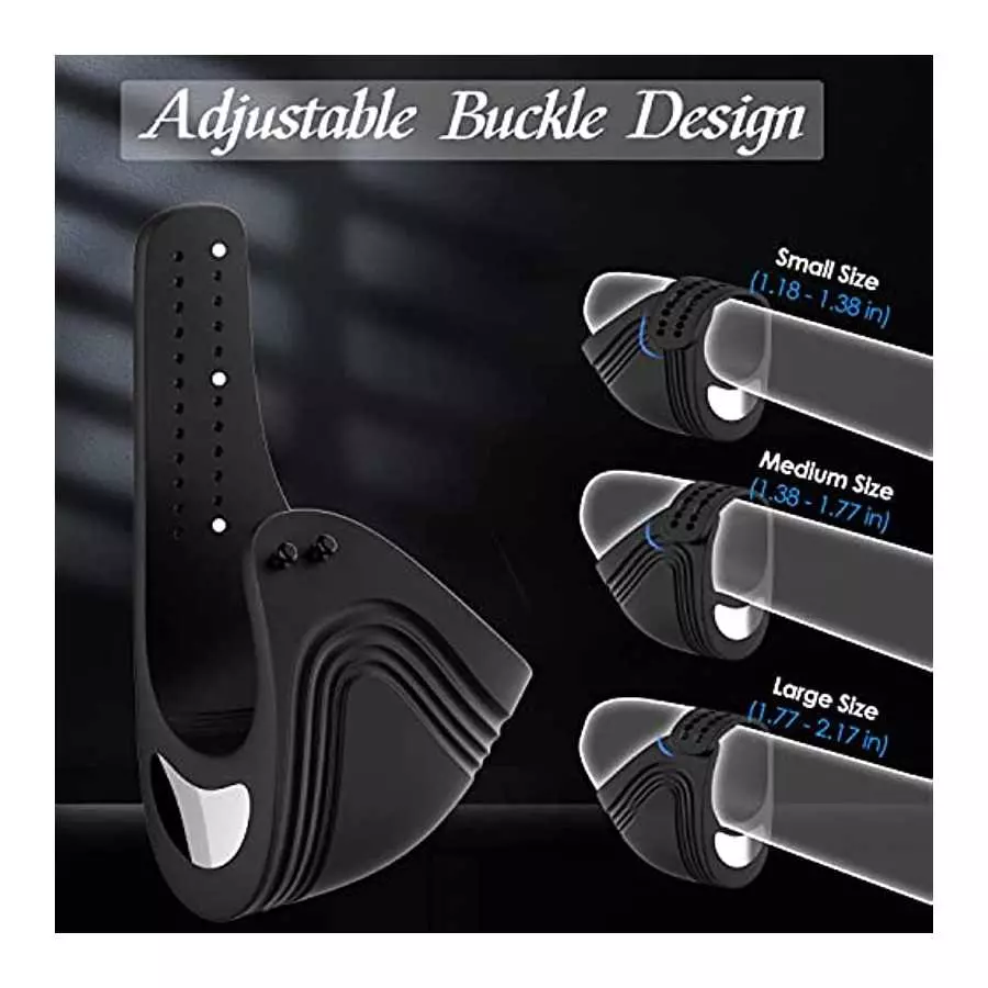 Tapping Male Masturbator, Hands-Free Penis Vibrator with Adjustable Buckle & 7 Training Modes, Rechargeable Portable Male Vibrat