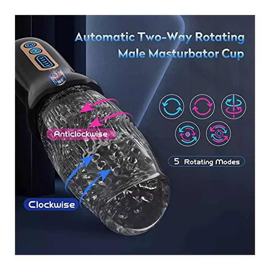 Automatic Blowjob Sex Machine Male Masturbator, Adult Sex Toys for Men, YUKZEN Rotating Vibrating Hands Free Men's Sex Toy Strok