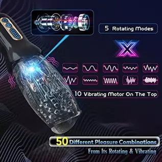 Automatic Blowjob Sex Machine Male Masturbator, Adult Sex Toys for Men, YUKZEN Rotating Vibrating Hands Free Men's Sex Toy Strok Automatic Blowjob Sex Machine Male Masturbator, Adult Sex Toys for Men, YUKZEN Rotating Vibrating Hands Free Men's Sex Toy Strok