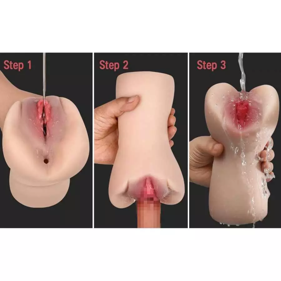 Lifelike Pocket Pussy Male Masturbator Sex Toy for Men with 3D Realistic Vagina and Anal Sex, Adult Toys Sex Doll Portable Flesh