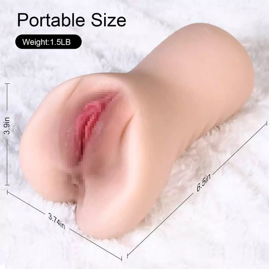 Lifelike Pocket Pussy Male Masturbator Sex Toy for Men with 3D Realistic Vagina and Anal Sex, Adult Toys Sex Doll Portable Flesh