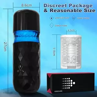 Automatic Thrusting Rotating Male Masturbators Cup, Electric Pocket Pussy with 7 Rotating & 7 Thrusting Modes, Realistic Texture