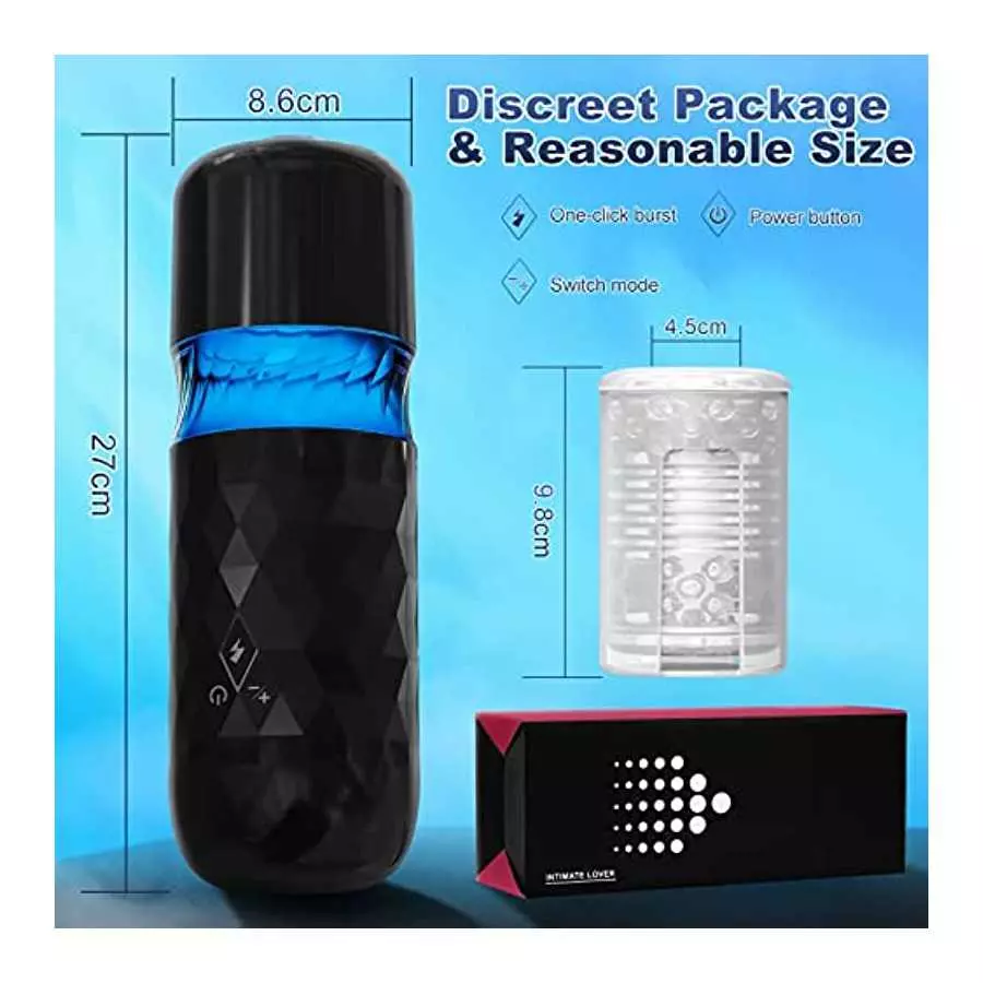 Automatic Thrusting Rotating Male Masturbators Cup, Electric Pocket Pussy with 7 Rotating & 7 Thrusting Modes, Realistic Texture