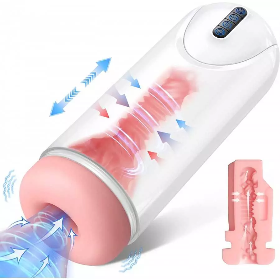 Male Masturbator Cup with 4 Thrusting,Suction & 10 Vibration Modes Electric Pocket Pussy,Toys for Men's Sex,Automatic Stroker Ma Male Masturbator Cup with 4 Thrusting,Suction & 10 Vibration Modes Electric Pocket Pussy,Toys for Men's Sex,Automatic Stroker Ma
