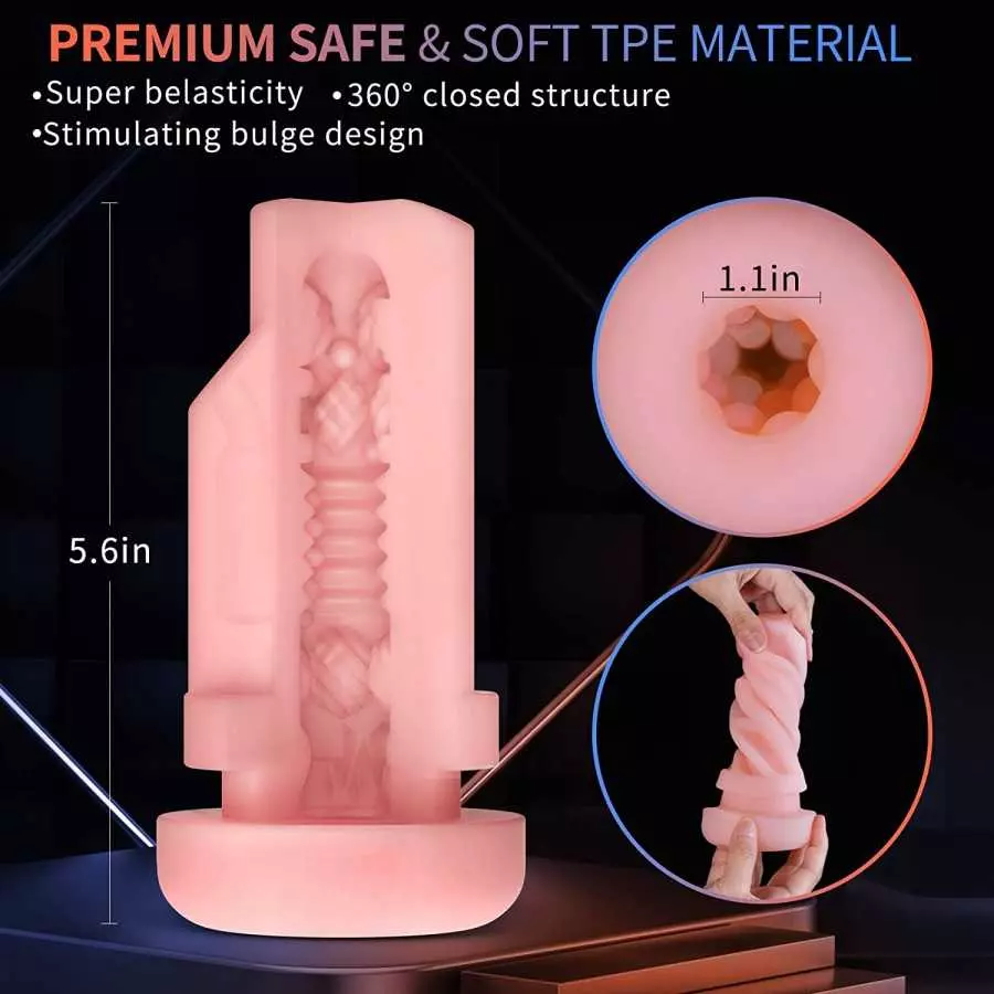 Male Masturbator Cup with 4 Thrusting,Suction & 10 Vibration Modes Electric Pocket Pussy,Toys for Men's Sex,Automatic Stroker Ma