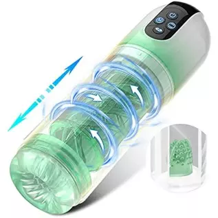 Automatic Male Masturbator with Tongue Licking, 7 Rotating and Sucking Fully Waterproof Masturbation Cup,Men's Pocket Pussy Hand