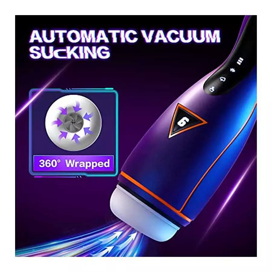 Automatic Sucking Blowjob Sex Machine LED Male Masturbator,Adult Sex Toys for Men,Vibrating Heating Hands Free Men's Sex Toy Str