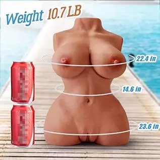 11LB Brown Sex Doll with Torso and Big Boob, GOYHA Male Sex Toy for Vagina Anal Breast Play, Pussy Ass Masturbator Toys Brown Re 11LB Brown Sex Doll with Torso and Big Boob, GOYHA Male Sex Toy for Vagina Anal Breast Play, Pussy Ass Masturbator Toys Brown Re