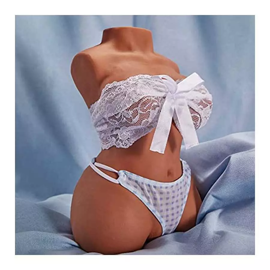 11LB Brown Sex Doll with Torso and Big Boob, GOYHA Male Sex Toy for Vagina Anal Breast Play, Pussy Ass Masturbator Toys Brown Re