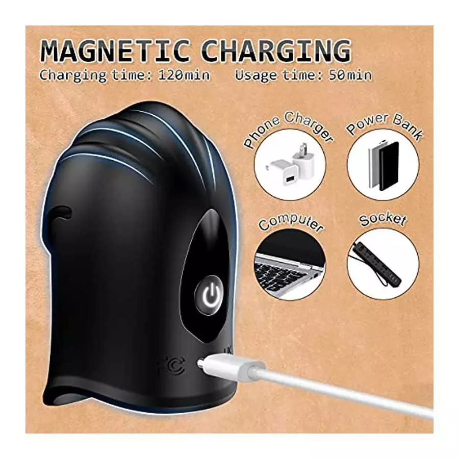 Penis Training Vibrator Male Masturbator, Mens Penis Glans Stimulating Sex Toys, 10 Vibration Modes for Glans Ejaculation Traini