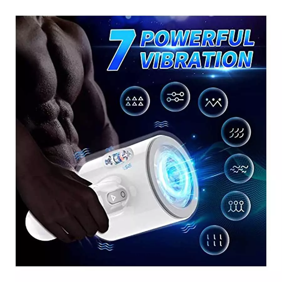 Automatic Thrusting Male Masturbators ,Pocket Pussycats Male Masturbators Cup with 7 Thrusting & Vibrating Modes Mens Stroker Bl