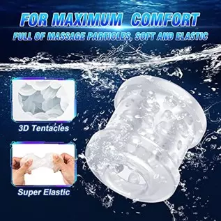 Automatic Thrusting Male Masturbators ,Pocket Pussycats Male Masturbators Cup with 7 Thrusting & Vibrating Modes Mens Stroker Bl