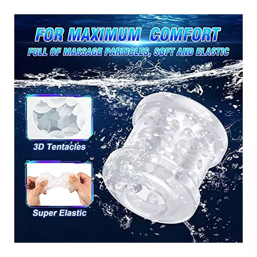 Automatic Thrusting Male Masturbators ,Pocket Pussycats Male Masturbators Cup with 7 Thrusting & Vibrating Modes Mens Stroker Bl