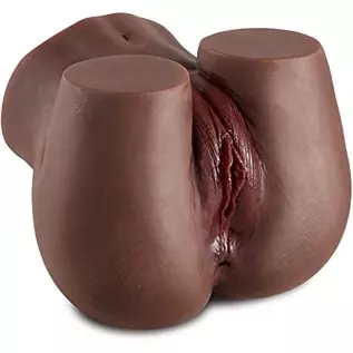 4.5LB Brown Anal Male Masturbator Sex Doll with Strong Suction, Realistic Vagina Pocket Pussy Ass Masturbator with 2 Hole for Pl